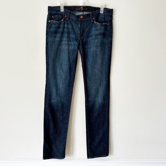 7 For All Mankind Roxanne Jeans Size 32/14 Straight Leg Made in USA Vintage Y2K - Picture 1 of 7